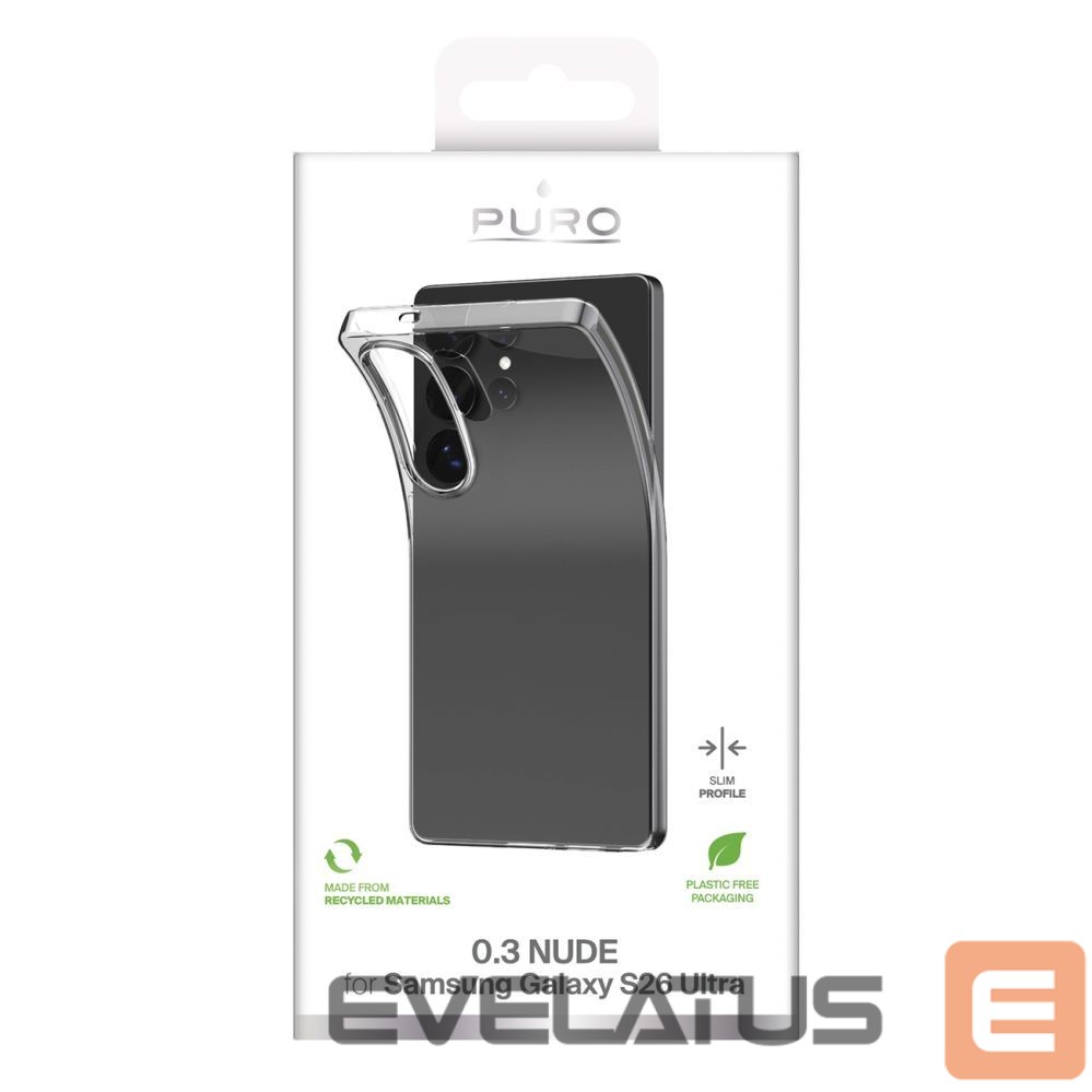 Back panel cover Puro Puro Ultra-Slim 0.3 NUDE Protective Case for Samsung Galaxy S26 Ultra - Transparent