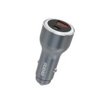 Adapter Dudao  Dudao R4Ultra 120W Power Delivery Quick Charge LED Car Charger USB-A USB-C - Gray 