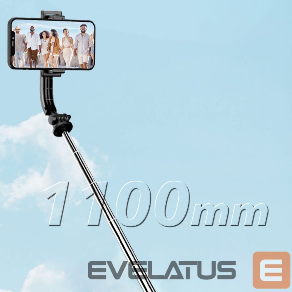 Camera accessory Dudao Selfie stick Dudao F18S 4-in-1 foldable tripod with remote control - black
