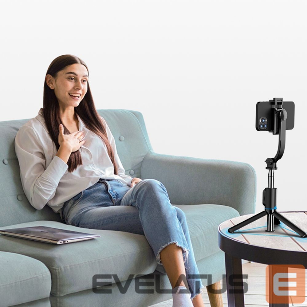 Camera accessory Dudao Selfie stick Dudao F18S 4-in-1 foldable tripod with remote control - black