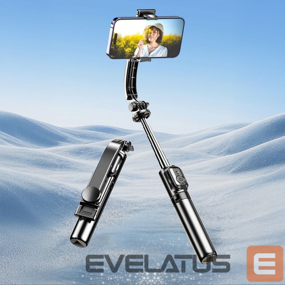 Camera accessory Dudao Selfie stick Dudao F18S 4-in-1 foldable tripod with remote control - black