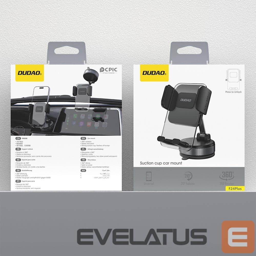 Mobile phone accessories Dudao Dudao F24PLUS Car Holder with Suction Cup for Dashboard - Black