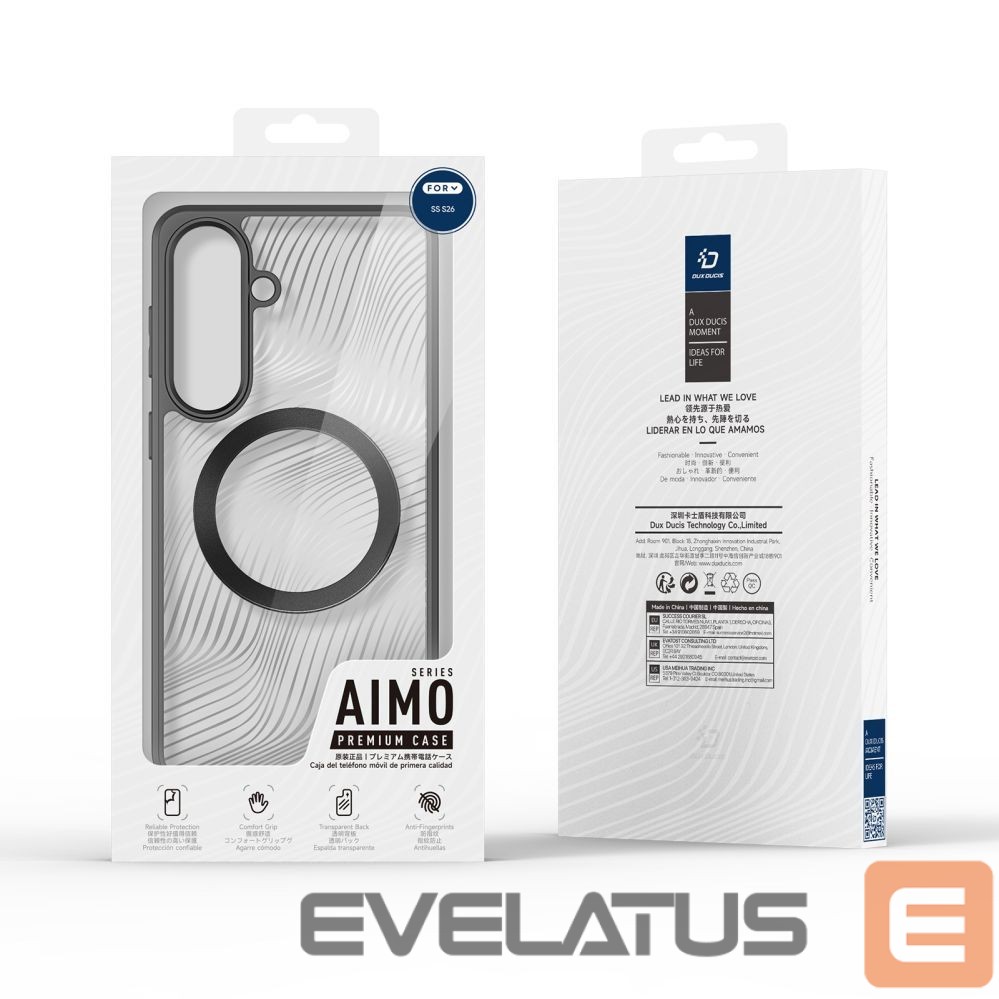 Back panel cover Dux Ducis Dux Ducis Aimo Mag Case for Samsung S26 Compatible with MagSafe - Black