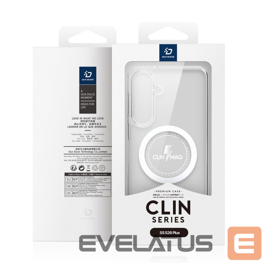 Back panel cover Dux Ducis Dux Ducis Clin Mag Case Compatible with MagSafe for Samsung S26 Plus - Transparent