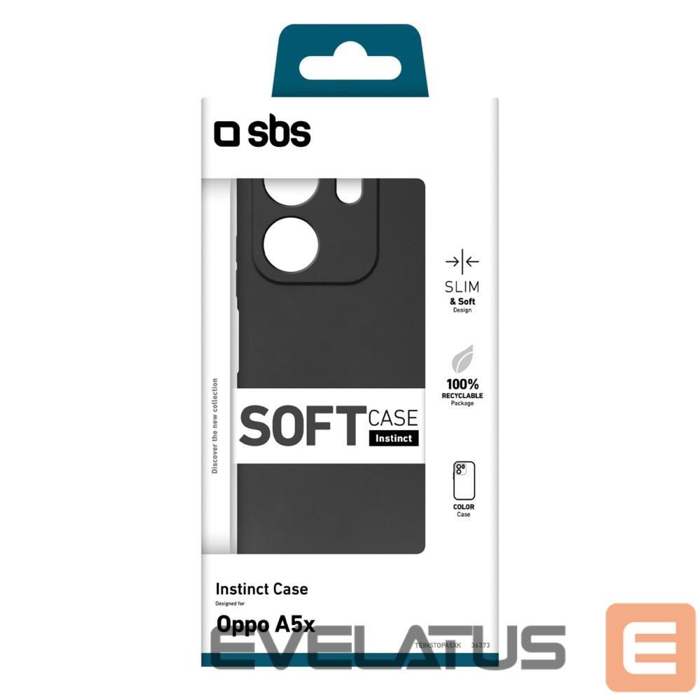 Back panel cover SBS SBS Instinct Case for Oppo A5X - Black