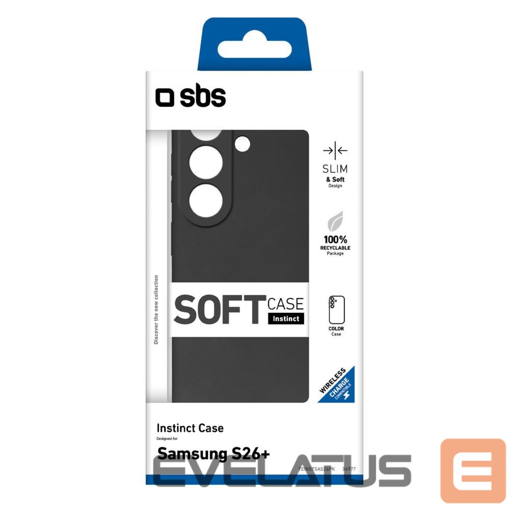 Back panel cover SBS SBS Instinct Case for Samsung Galaxy S26 Plus - Black