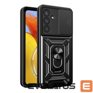 Back panel cover Hurtel  Hybrid Armor Camshield Case for Samsung Galaxy A37 - Black 