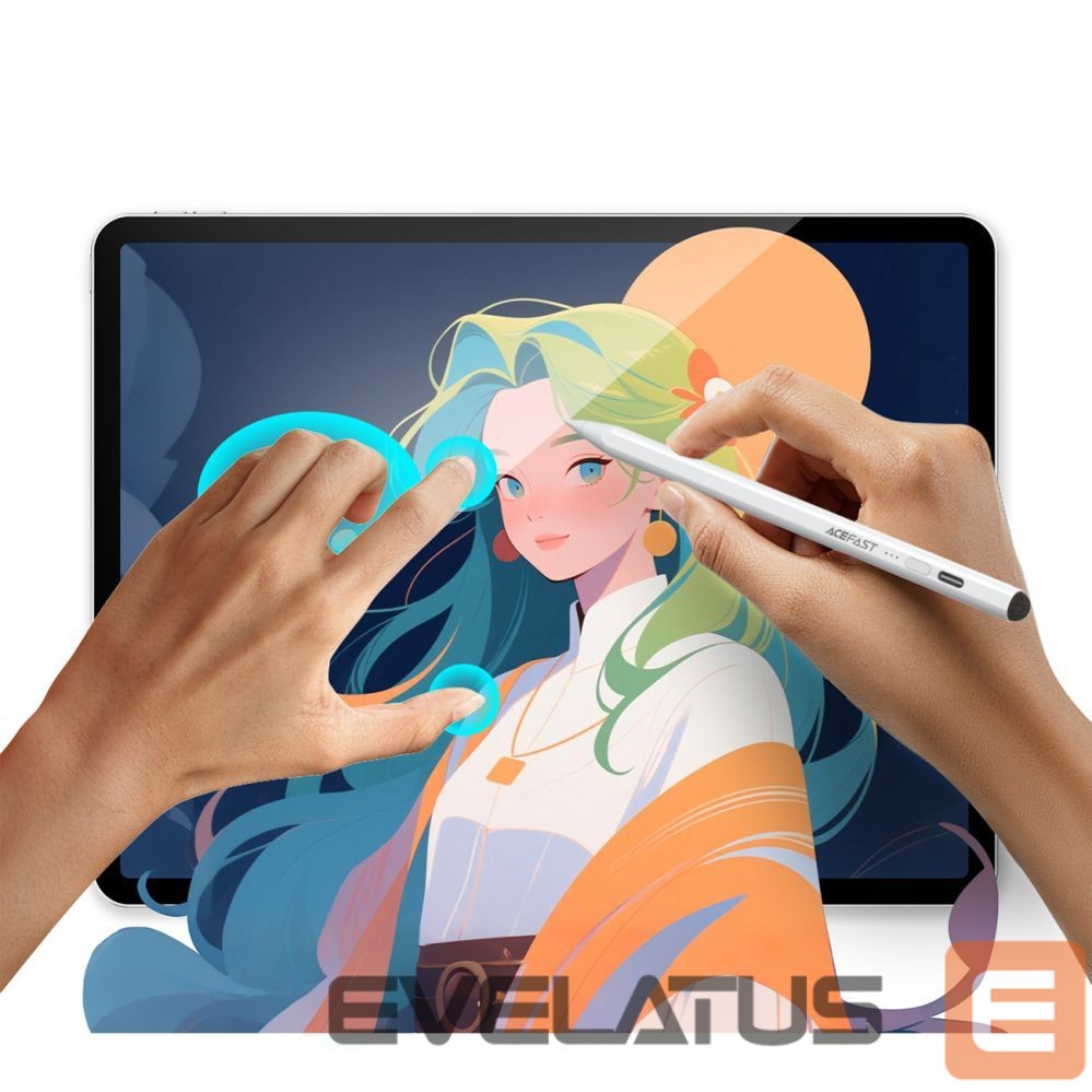 Stylus Acefast Acefast V2 Capacitive Stylus for iPad with 2 Interchangeable Tips - White