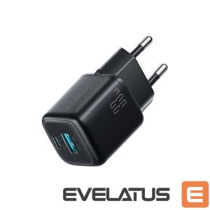 Adapter Joyroom  Joyroom JR-TG7 33W USB-A + USB-C Wall Charger with 60W USB-C to USB-C 1m Cable - Black 