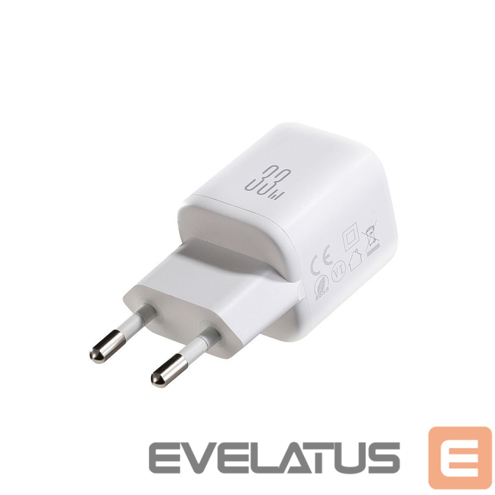 Adapter Joyroom Joyroom JR-TG7 33W USB-A + USB-C Wall Charger - White