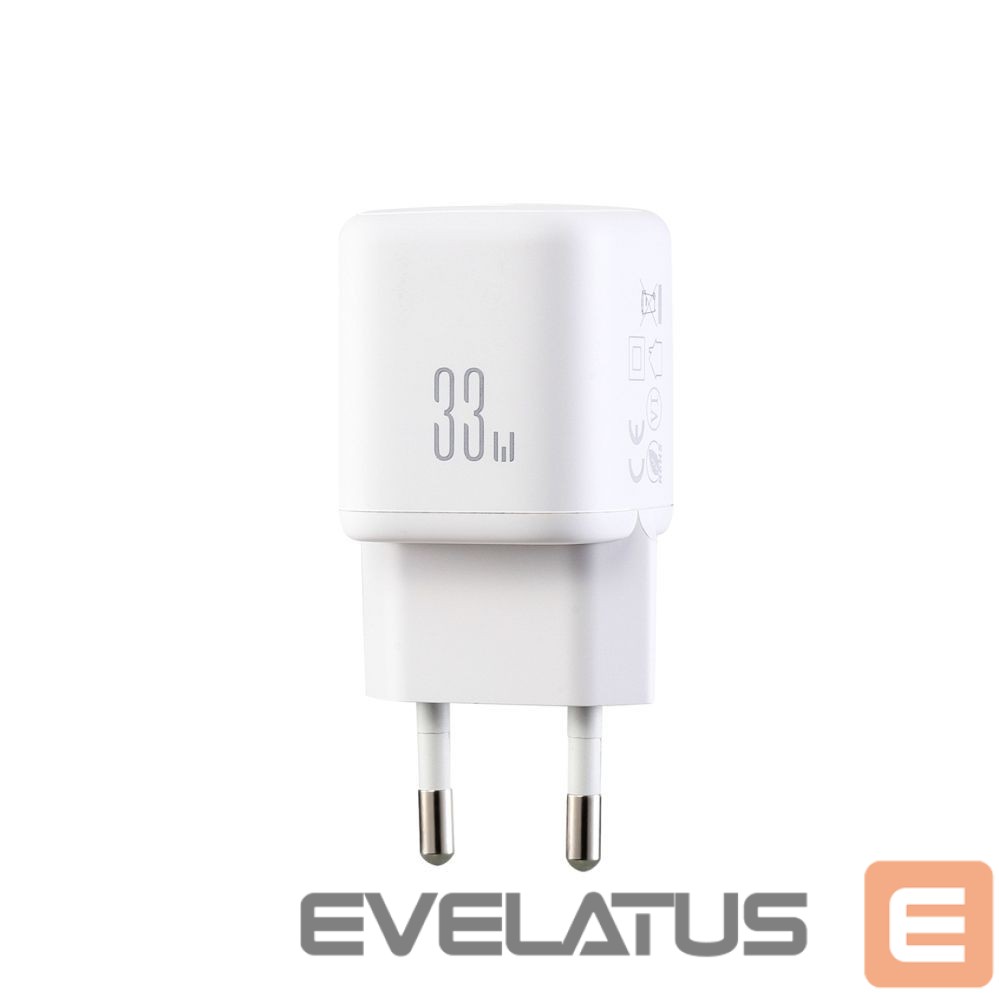 Adapter Joyroom Joyroom JR-TG7 33W USB-A + USB-C Wall Charger - White
