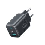 Adapter Joyroom  Joyroom JR-TO1 GaN 45 USB-C Lightning USB-A Wall Charger - Black 