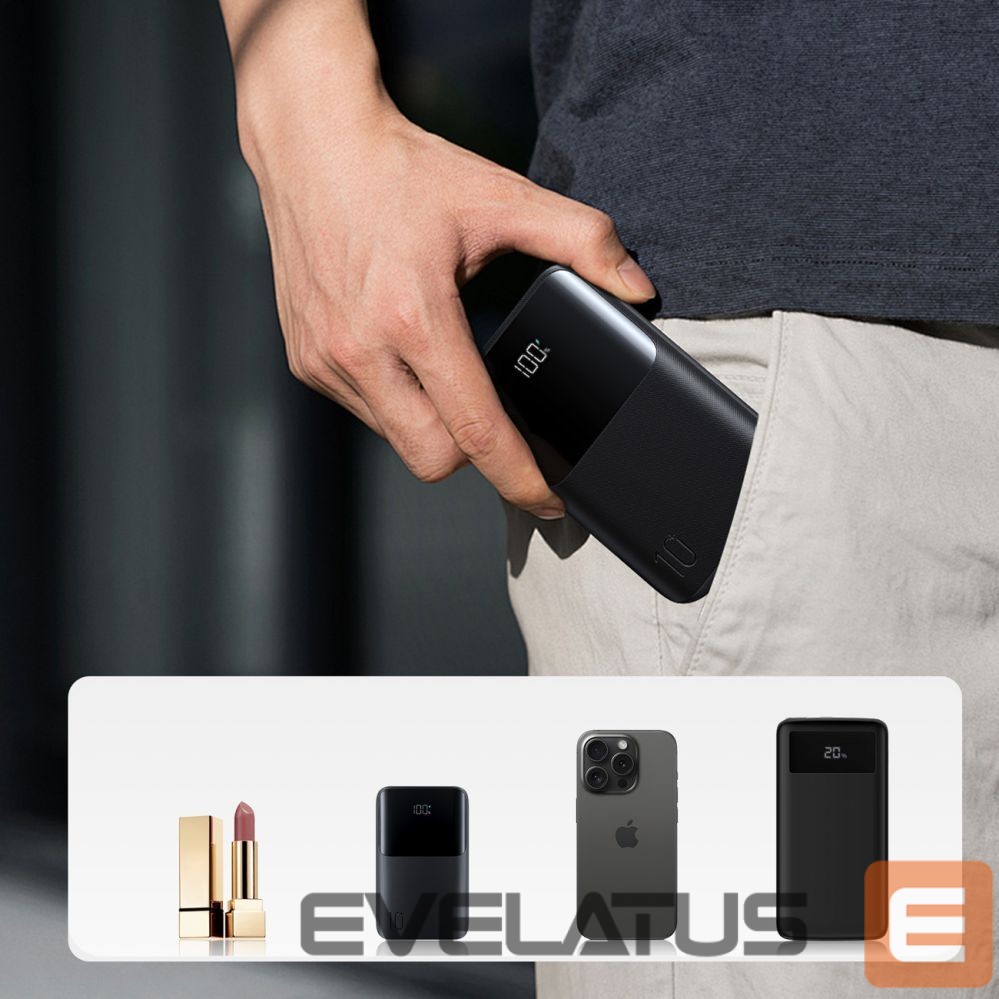 Power bank Joyroom Joyroom JR-QP191 Star Series Mini 10000mAh 22.5W Powerbank with Digital Display - Black