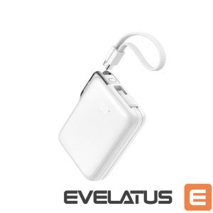 Power bank Joyroom  Joyroom JR-PBF27 Pro 10000mAh 30W Power Bank with Built-in USB-C Cable and Additional Bidirectional USB-C to Lightning Cable - White 