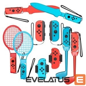 Controller Hurtel  Nintendo Switch Sports 10-in-1 Family Accessory Pack - Red and Blue 