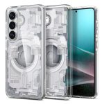 Back panel cover Spigen  Spigen Ultra Hybrid Mag MagSafe Case for Samsung Galaxy S26+ Zero One - Clear and White 