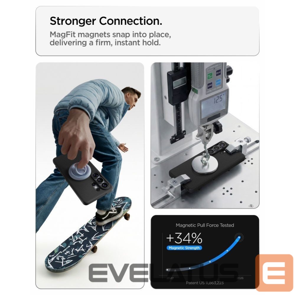 Back panel cover Spigen Spigen Liquid Air Mag MagSafe Case for Samsung Galaxy S26 Ultra - Black