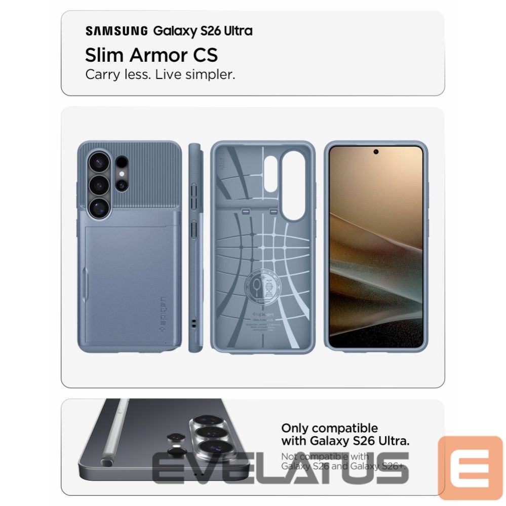 Back panel cover Spigen Spigen Slim Armor CS Case for Samsung Galaxy S26 Ultra - Blue