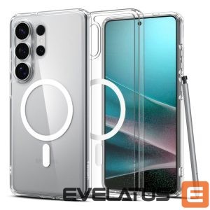 Back panel cover Spigen  Spigen Ultra Hybrid Mag MagSafe Case for Samsung Galaxy S26 Ultra - Clear and White 