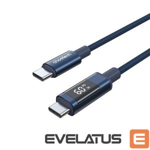 Cable Choetech  Choetech XCC-1068 PD 60W USB-C - USB-C Cable with Display 1.2 m - Blue 
