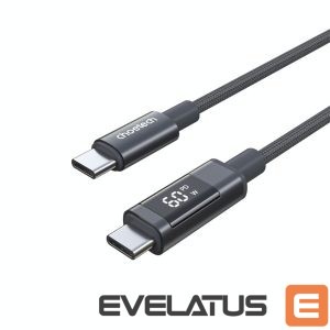Cable Choetech  Choetech XCC-1068 PD 60W USB-C - USB-C Cable with Display 1.2 m - Black 