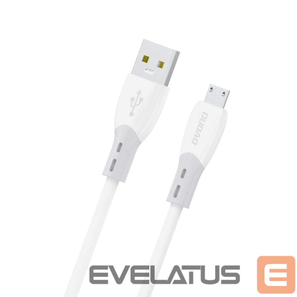 Cable Dudao Dudao L25SM 3 A USB-A - micro USB cable with soft silicone braid 1 m - white