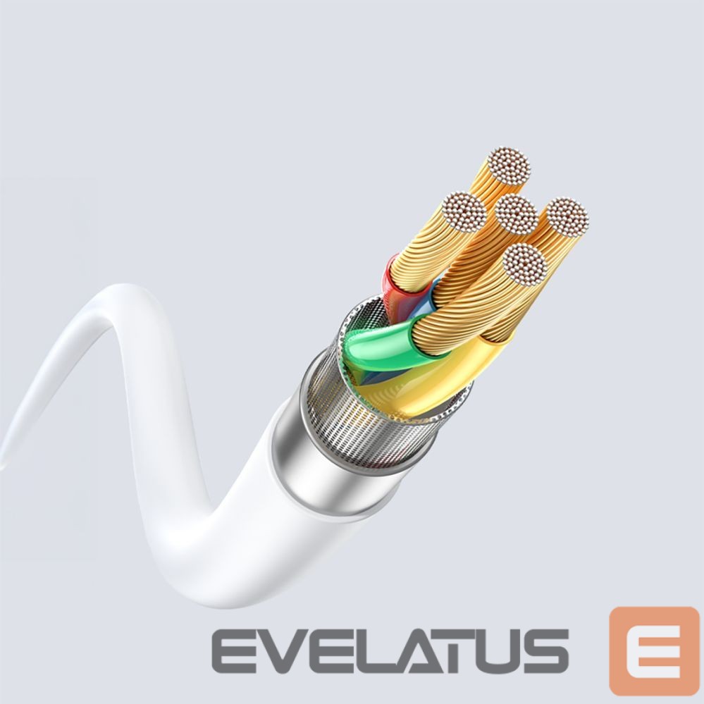 Cable Dudao Dudao L25SM 3 A USB-A - micro USB cable with soft silicone braid 1 m - white