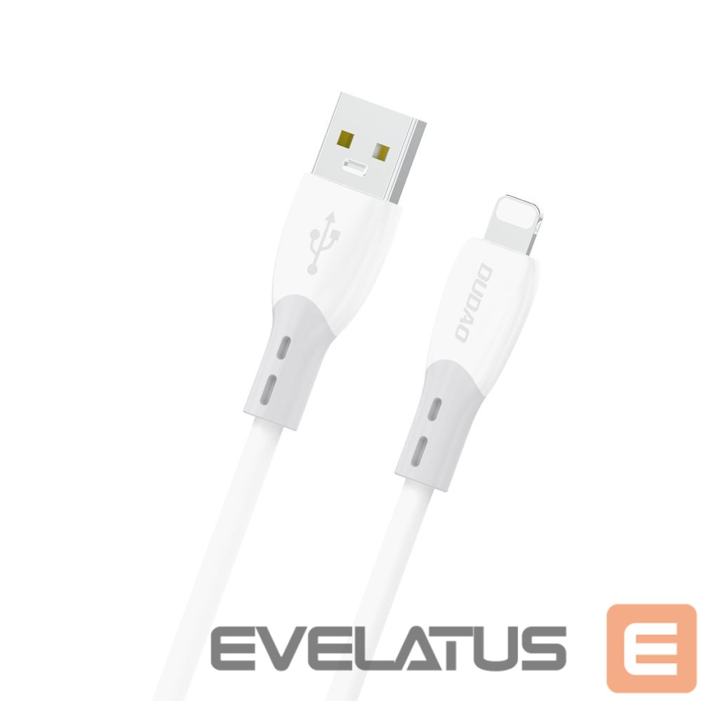 Cable Dudao Dudao L25SL 30W USB-A - Lightning Cable with Soft Silicone Braid 1m - White