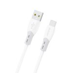 Cable Dudao  Dudao L25ST 5 A USB-A - USB-C Cable with Soft Silicone Braid 1 m - White 