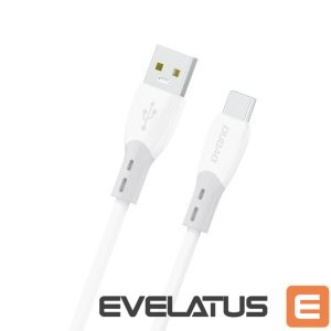 Cable Dudao  Dudao L25ST 5 A USB-A - USB-C Cable with Soft Silicone Braid 1 m - White 