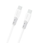 Cable Dudao  Dudao L25SC 60W USB-C - USB-C Cable with Soft Silicone Braid 1m - White 