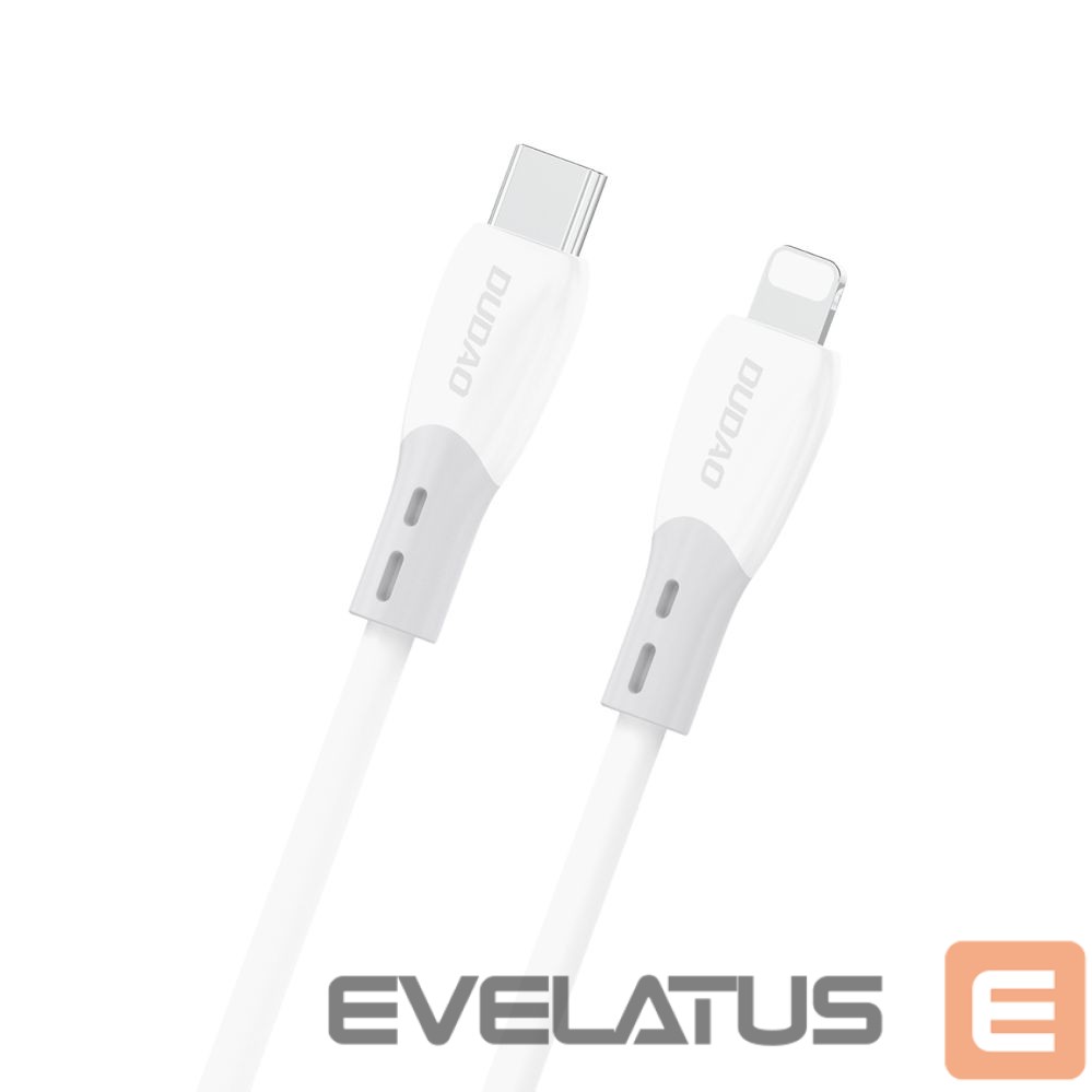 Cable Dudao Dudao L25SX 30W USB-C - Lightning Cable with Soft Silicone Braid 2m - White
