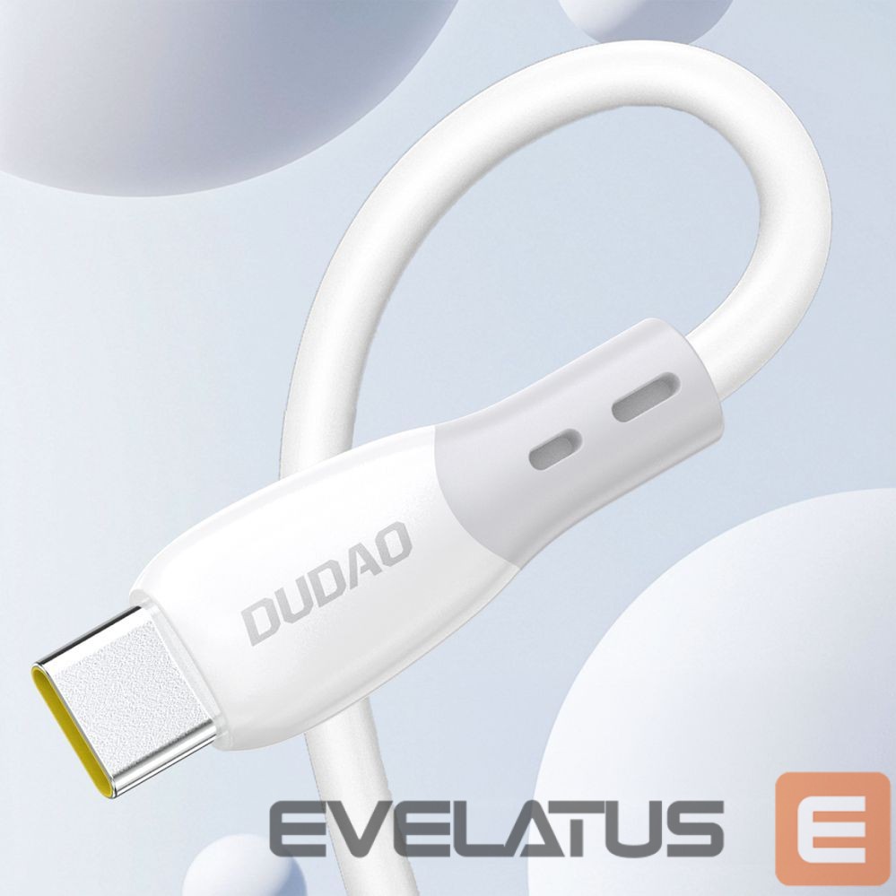 Cable Dudao Dudao L25SX 30W USB-C - Lightning Cable with Soft Silicone Braid 2m - White