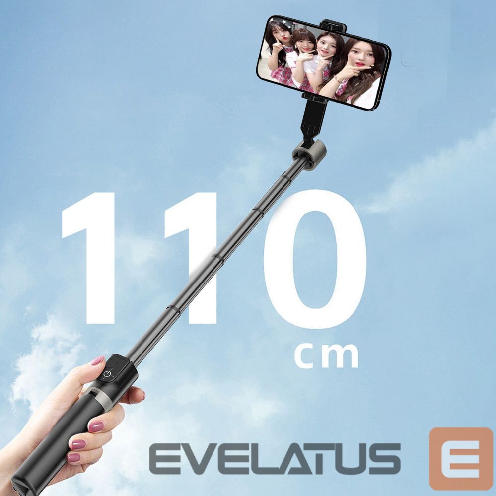 Camera accessory Dudao Dudao F18 Selfie Stick 1.1m with Tripod and Bluetooth Remote Control - Black