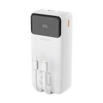 Power bank Dudao  Dudao K15Max 30000mAh PD 22.5W Powerbank with USB-C and Lightning Cables - White 