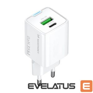 Adapter Wozinsky  Wozinsky WWC-35W GaN USB-A + USB-C Wall Charger - White 