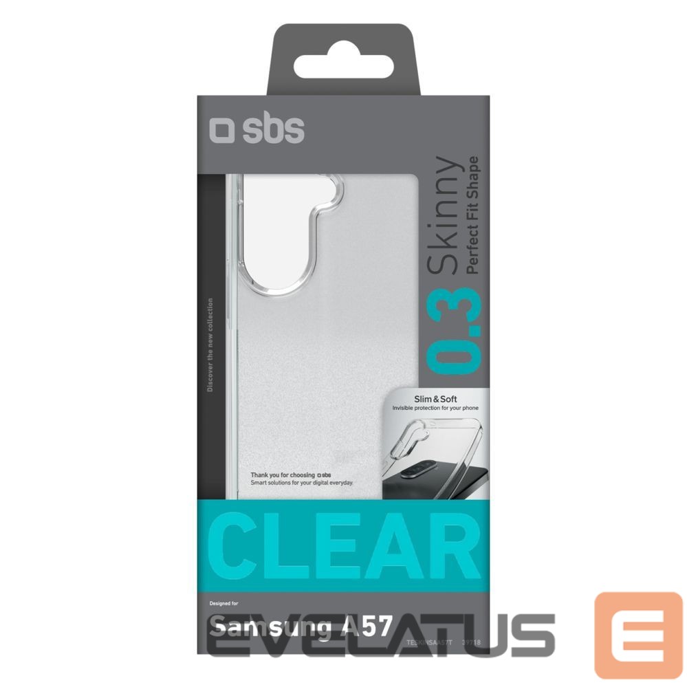 Back panel cover SBS SBS Skinny Cover for Samsung Galaxy A57 - Transparent