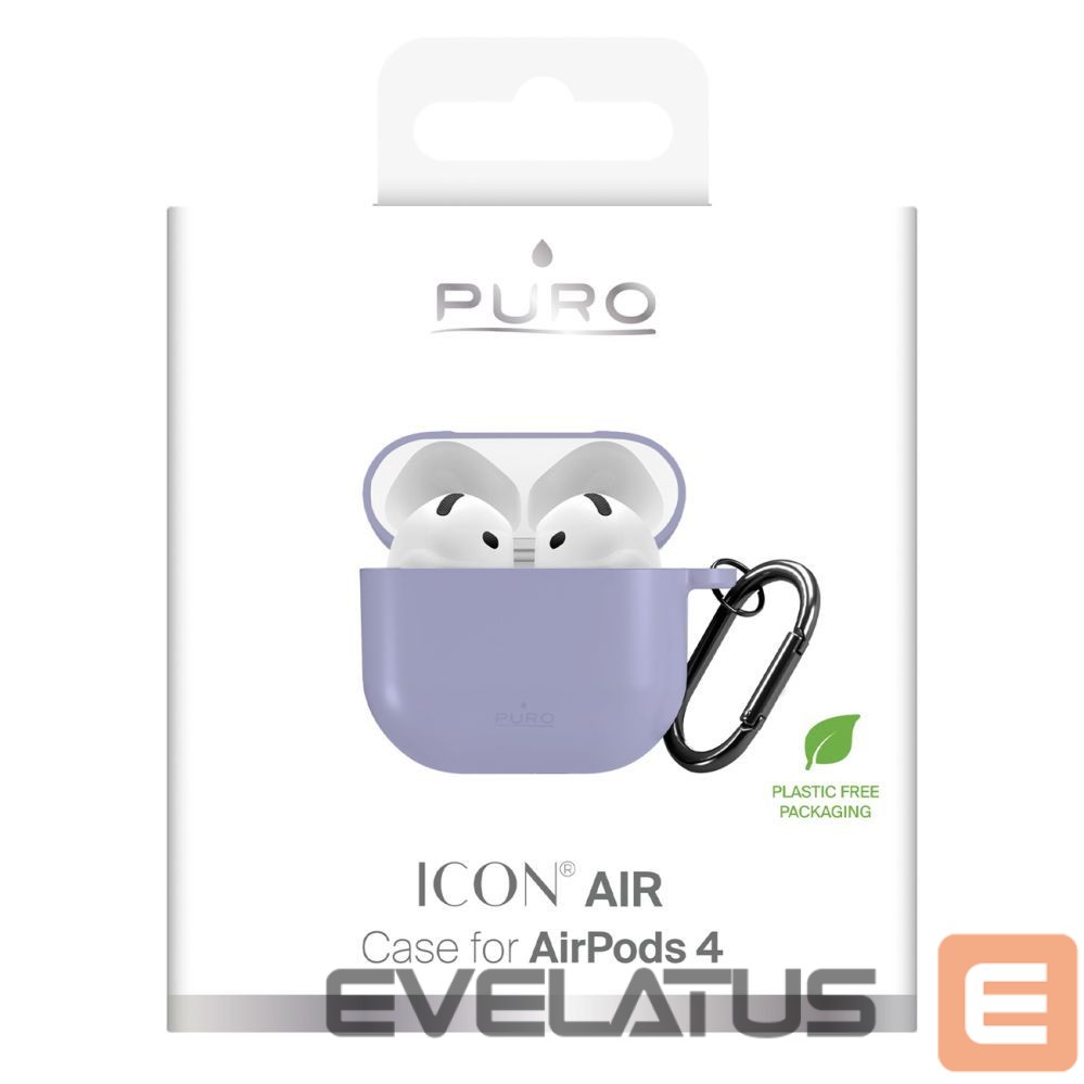 Back panel cover Puro Puro Icon Case for AirPods 4 - Purple