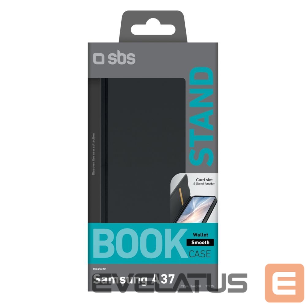 Back panel cover SBS SBS Wallet Smooth Case for Samsung Galaxy A37 with Flip - Black