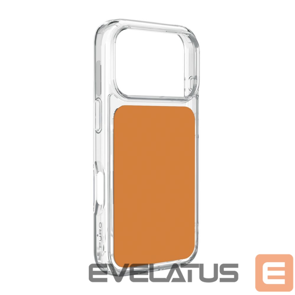 Back panel cover Puro Puro Plate Mag Case for iPhone 17 Pro Max Compatible with MagSafe - Orange