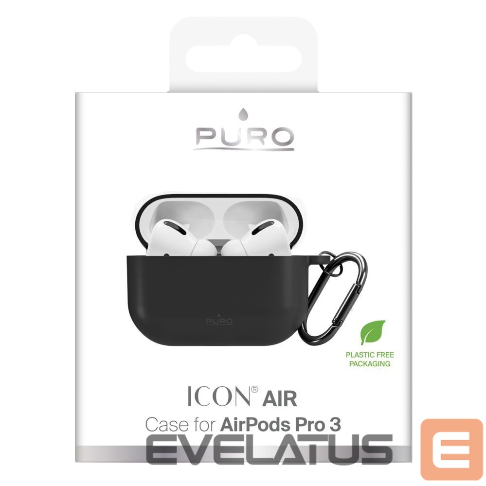 Back panel cover Puro Puro Icon Case for AirPods Pro 3 - Black