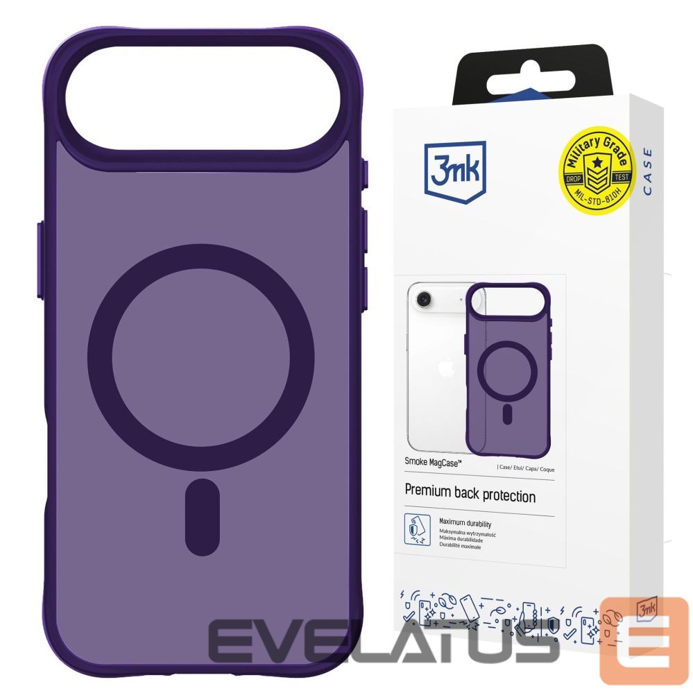 Back panel cover 3MK 3mk Smoke MagCase for iPhone Air - Purple