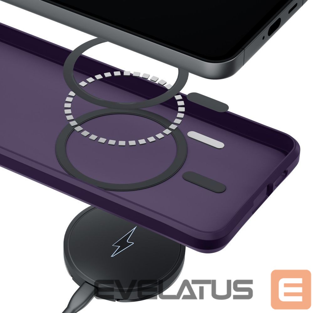 Back panel cover 3MK 3mk Smoke MagCase for Samsung Galaxy S24 - purple