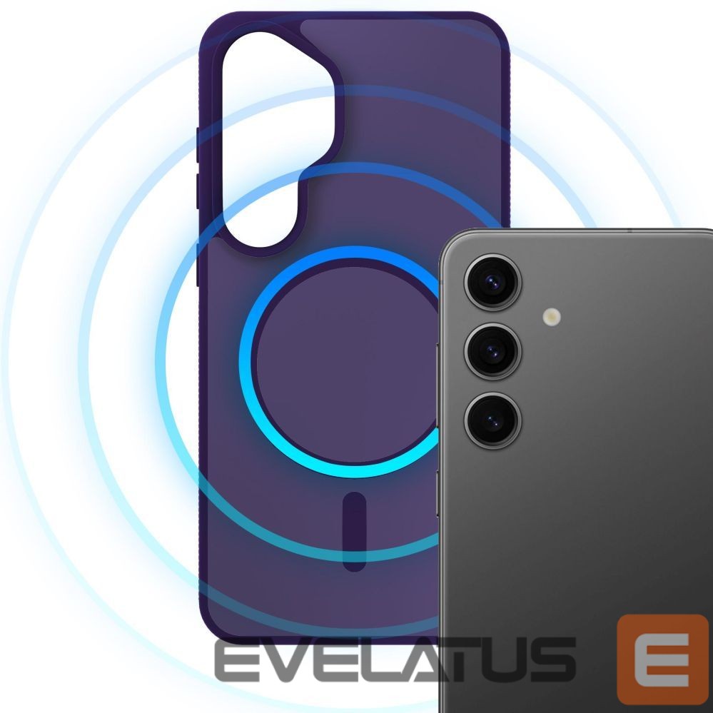 Back panel cover 3MK 3mk Smoke MagCase for Samsung Galaxy S25 - purple
