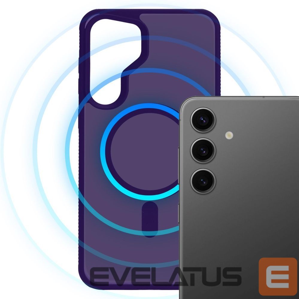 Back panel cover 3MK 3mk Smoke MagCase for Samsung Galaxy S25 - purple