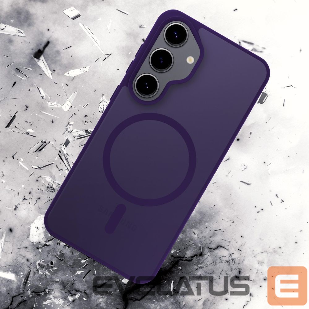 Back panel cover 3MK 3mk Smoke MagCase for Samsung Galaxy S25 - purple
