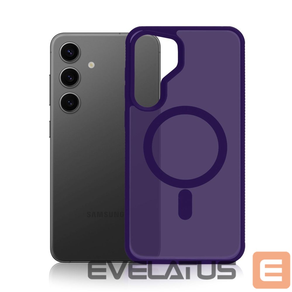 Back panel cover 3MK 3mk Smoke MagCase for Samsung Galaxy S25 - purple