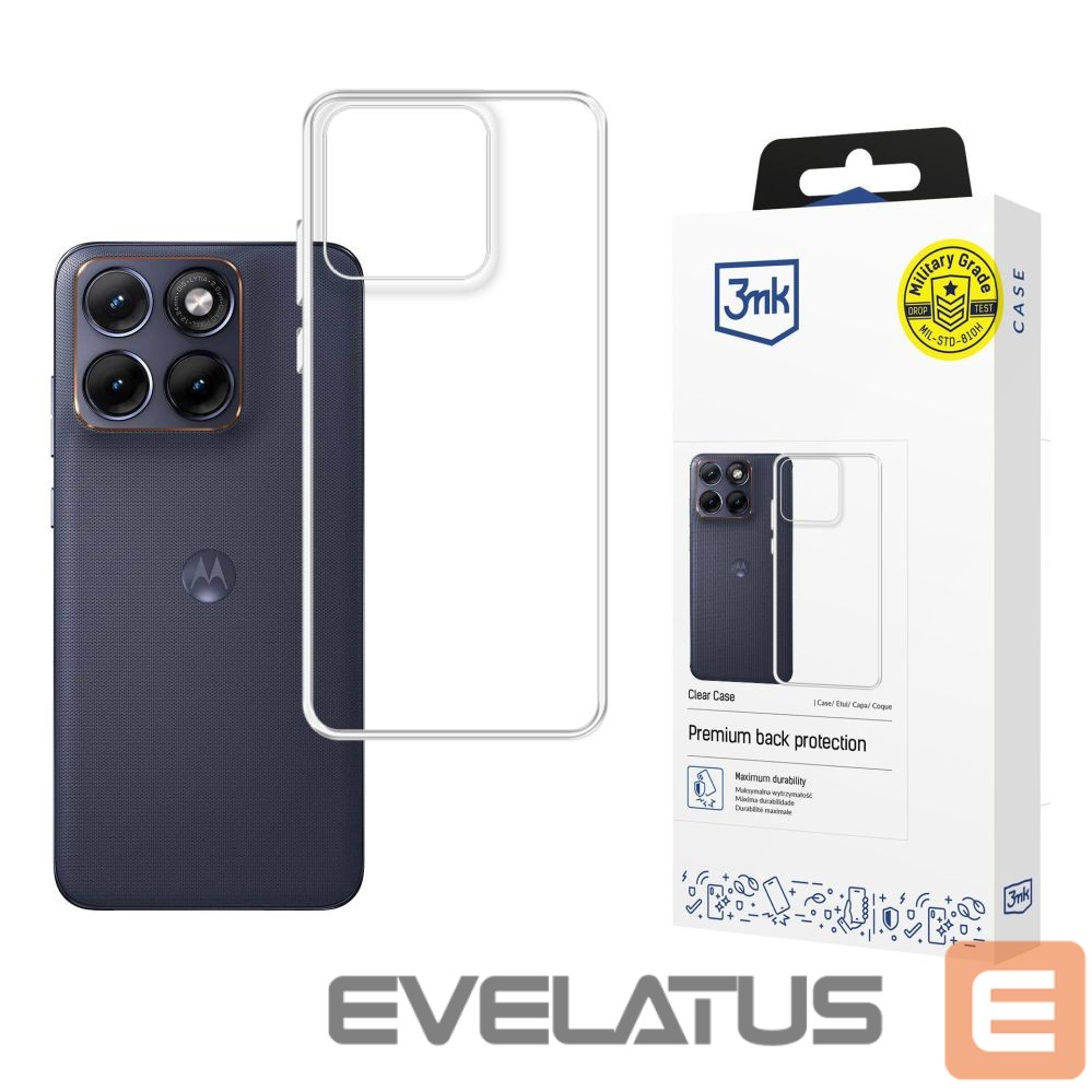 Back panel cover 3MK 3mk Clear Case for Motorola Edge 70 Fusion - transparent