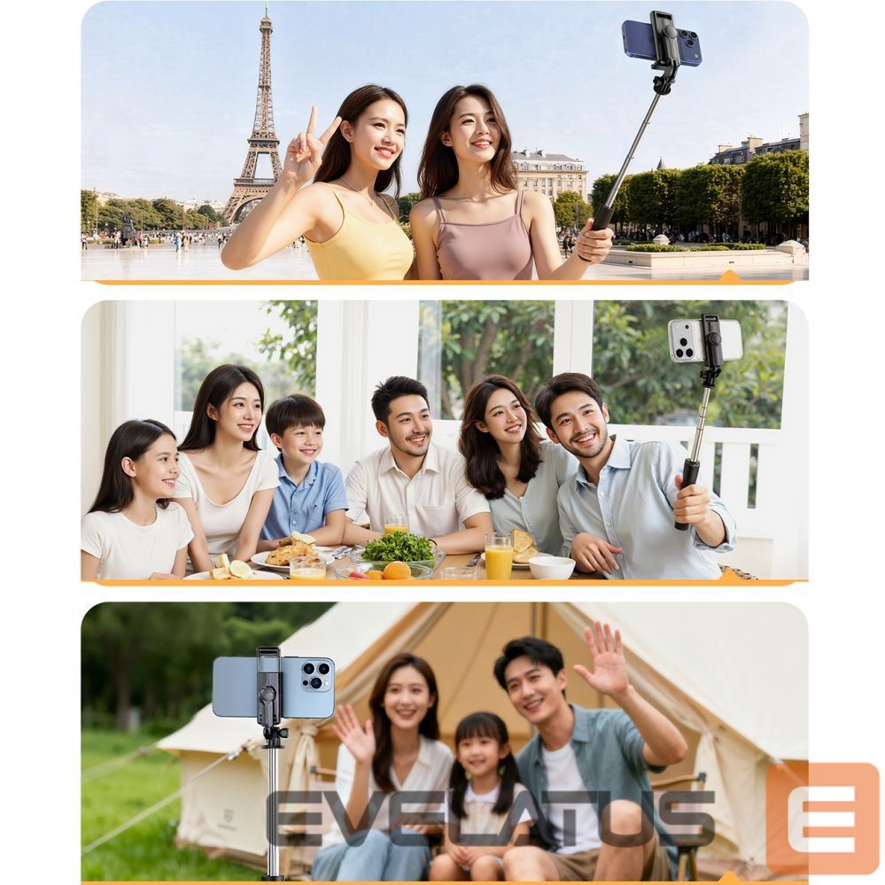 Camera accessory Orico Selfie stick Orico SPV68 mini tripod Bluetooth 360 degree rotation 68 cm - black
