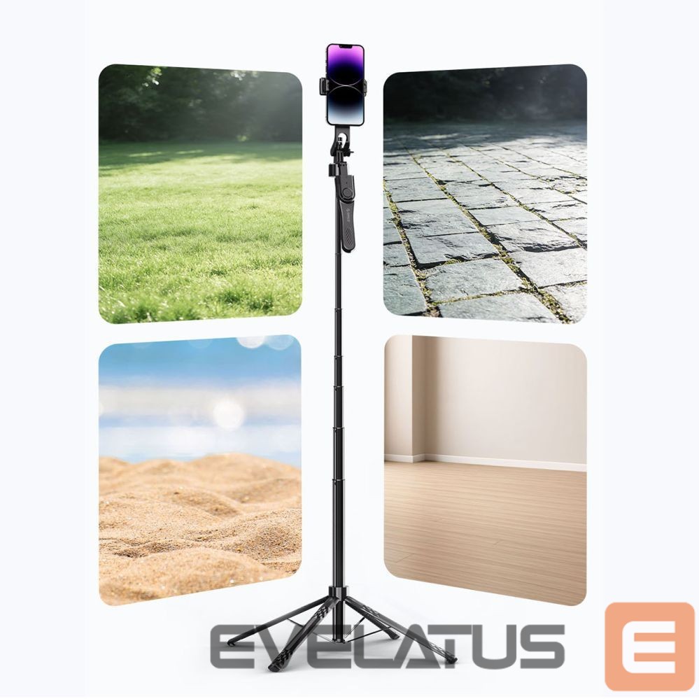 Camera accessory Orico Selfie stick Orico SPN185 1/4" tripod for phone camera with 360 degree rotation Bluetooth 5.2 - black